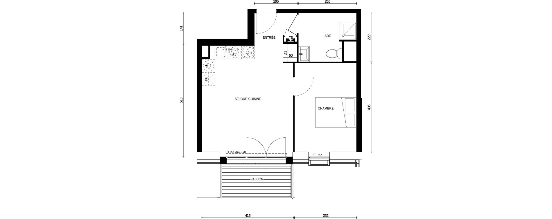 Appartement T2 de 40,20 m2 &agrave; Coulommiers Centre