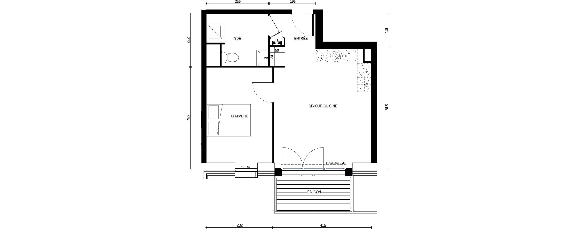 Appartement T2 de 40,20 m2 &agrave; Coulommiers Centre