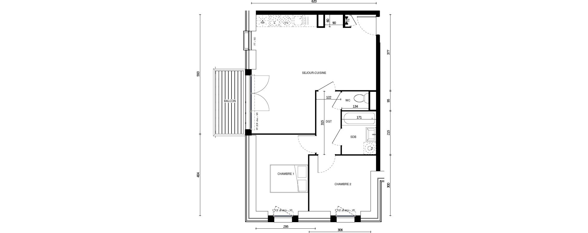 Appartement T3 de 57,70 m2 &agrave; Coulommiers Centre