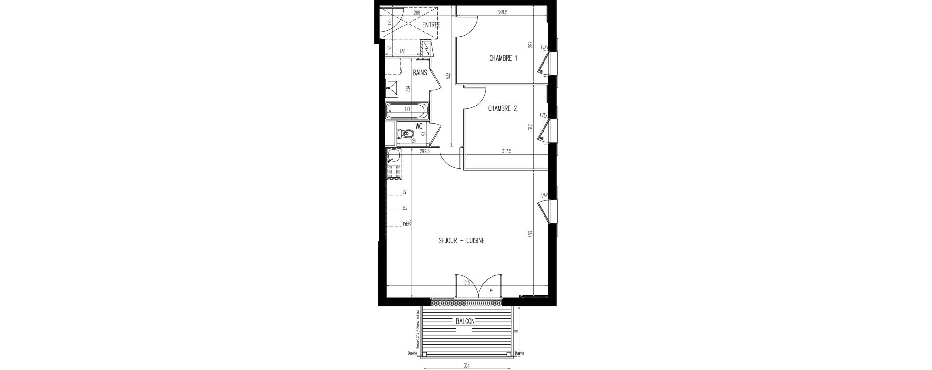 Appartement T4 de 66,85 m2 &agrave; Coulommiers Centre