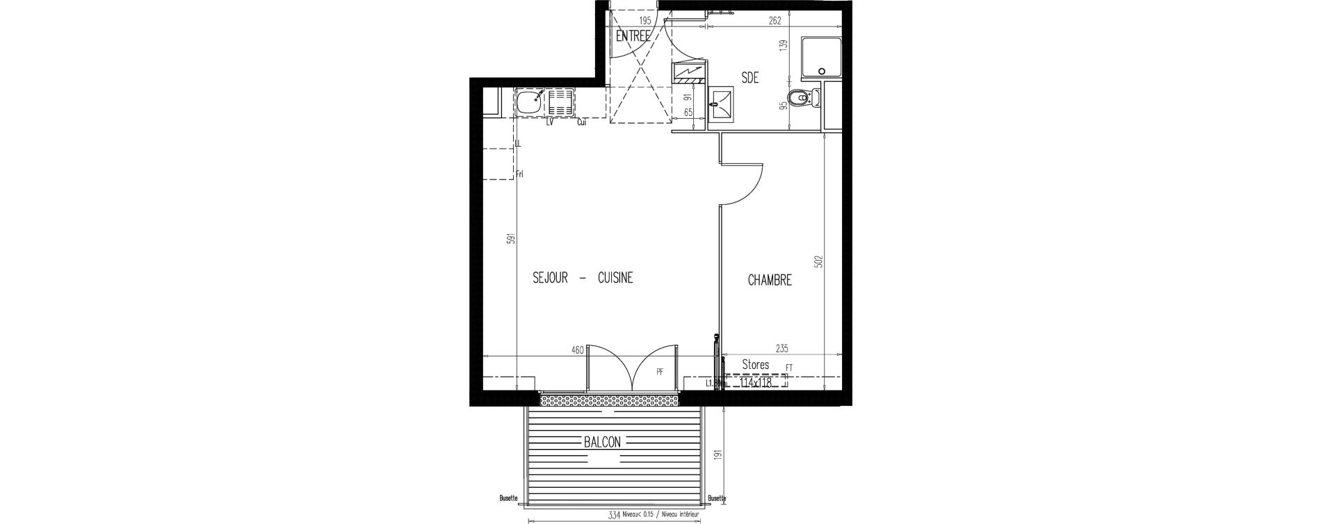 Appartement T2 de 45,73 m2 &agrave; Coulommiers Centre