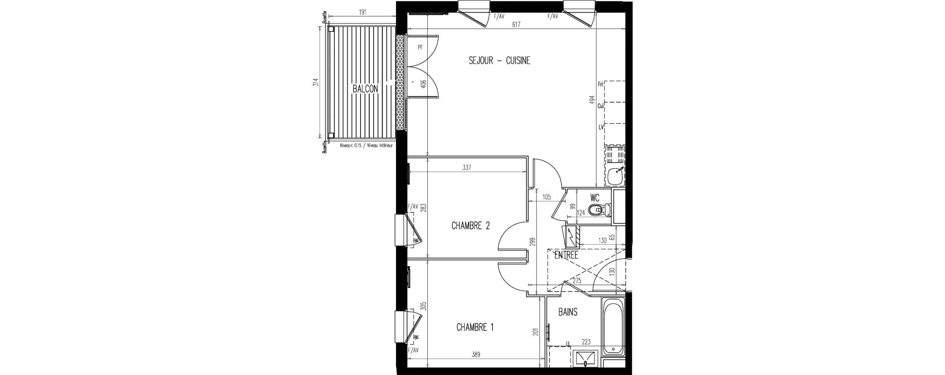 Appartement T3 de 60,02 m2 &agrave; Coulommiers Centre