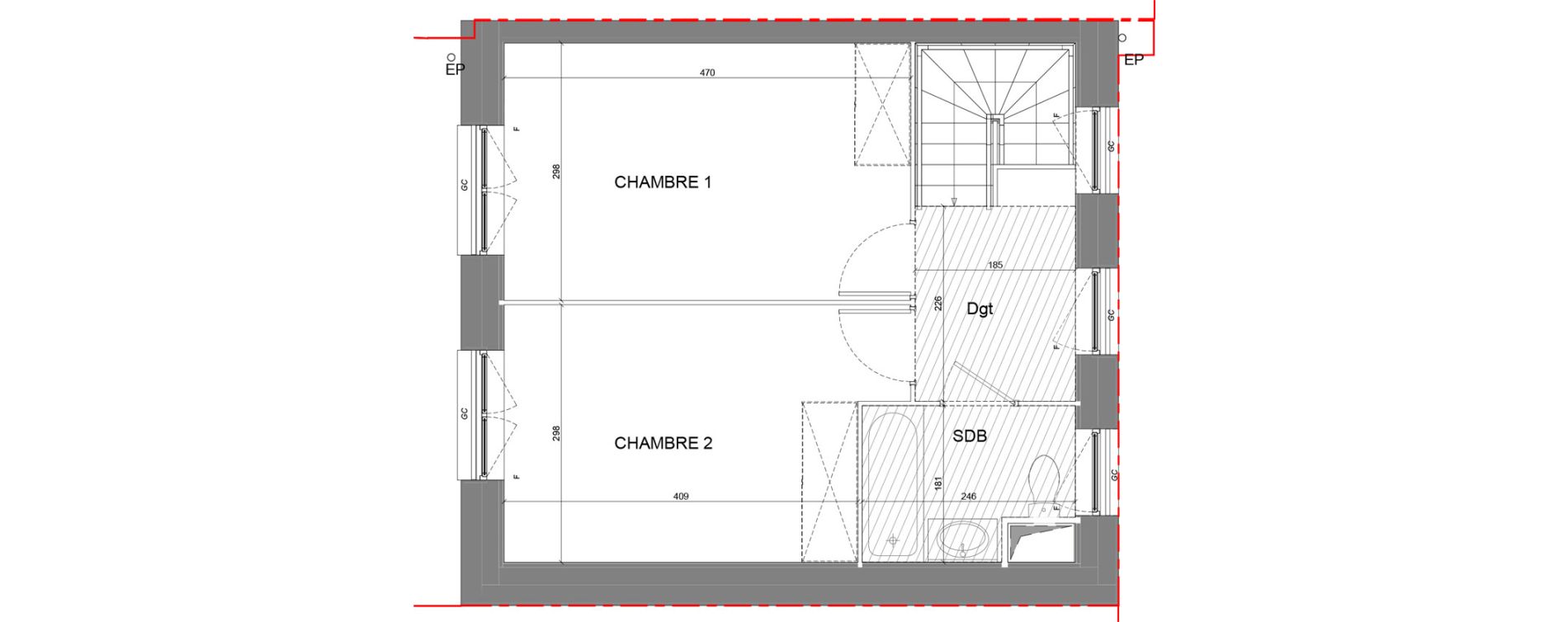 Maison T3 de 70,82 m2 &agrave; Coupvray Les trois ormes