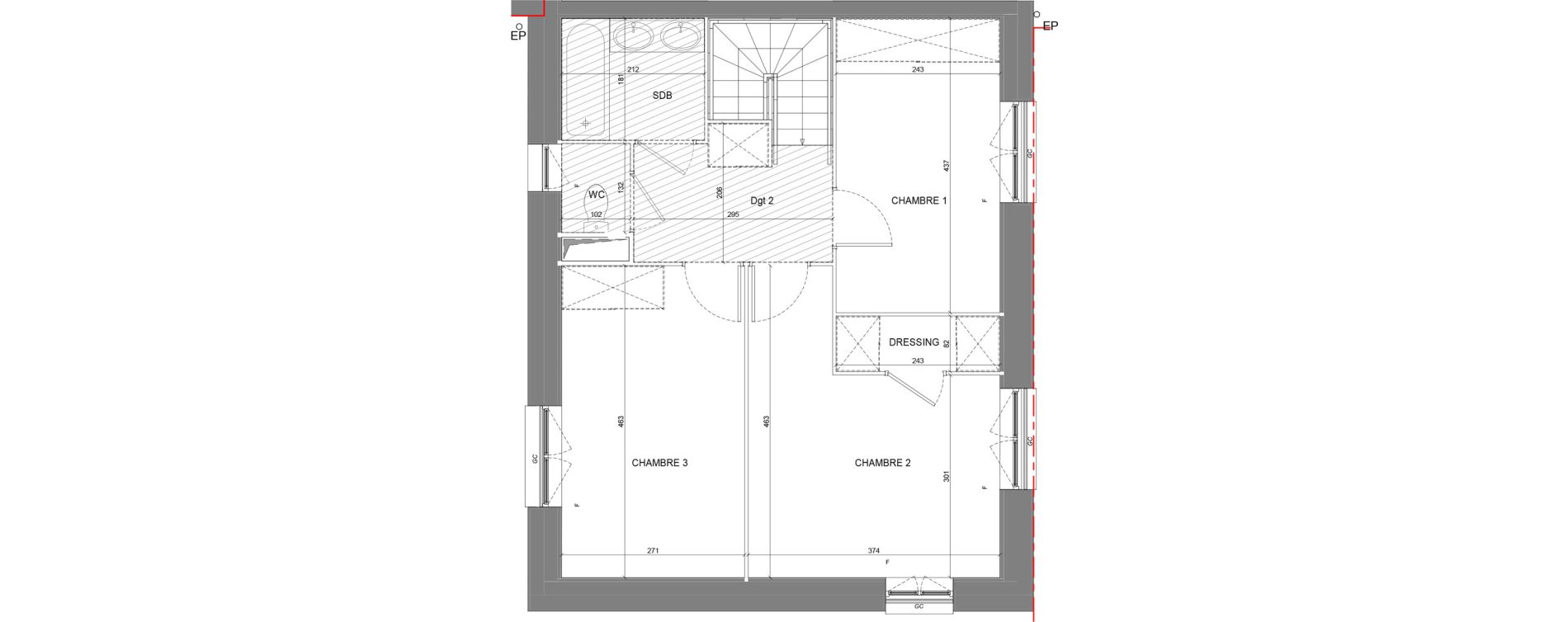 Maison T5 de 98,44 m2 &agrave; Coupvray Les trois ormes