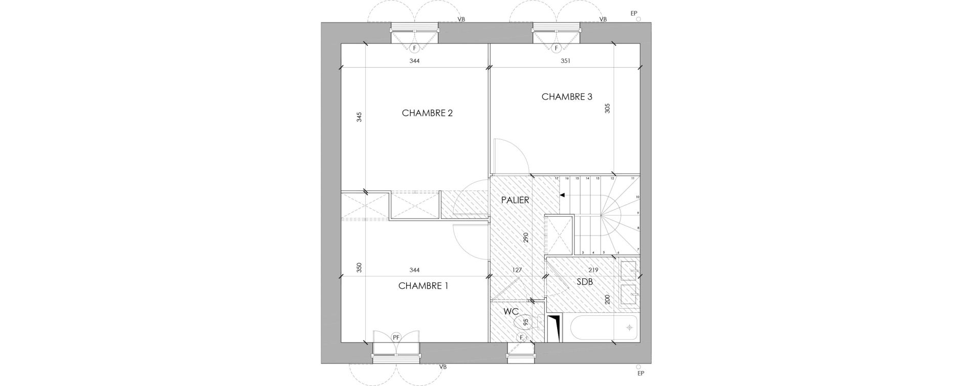 Maison T4 de 89,20 m2 &agrave; Coupvray Les trois ormes