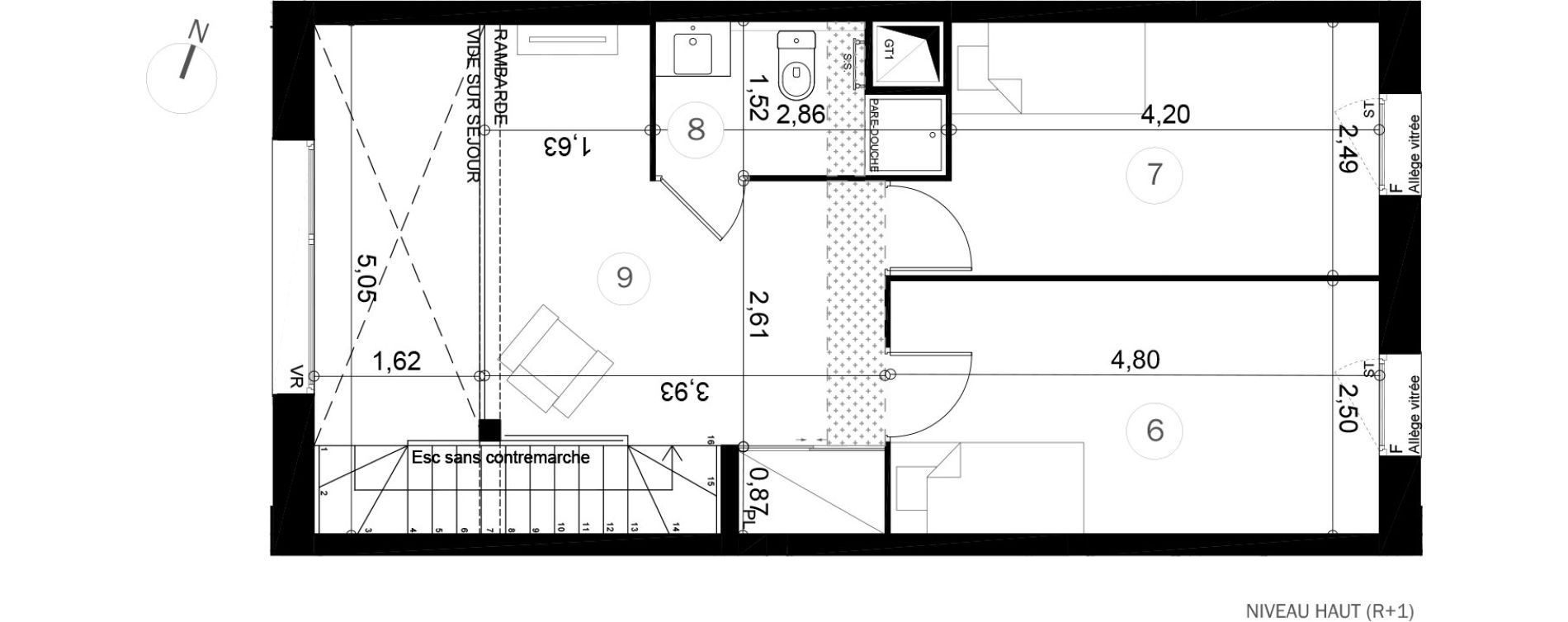 Duplex T4 de 89,70 m2 &agrave; Coupvray Les trois ormes