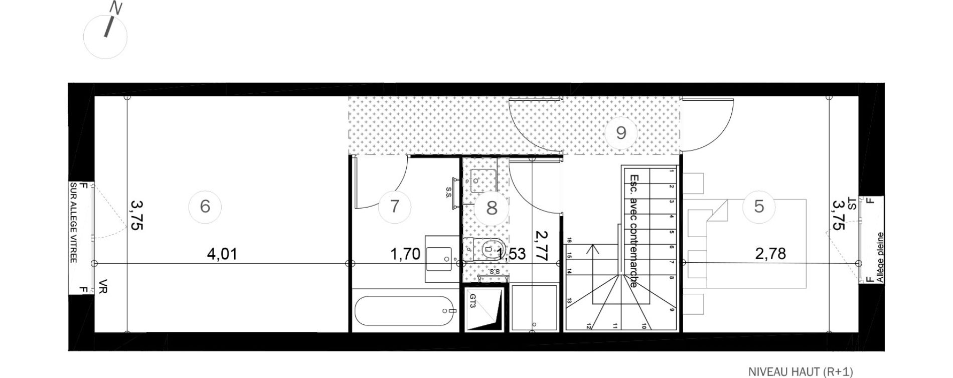 Duplex T4 de 81,70 m2 &agrave; Coupvray Les trois ormes