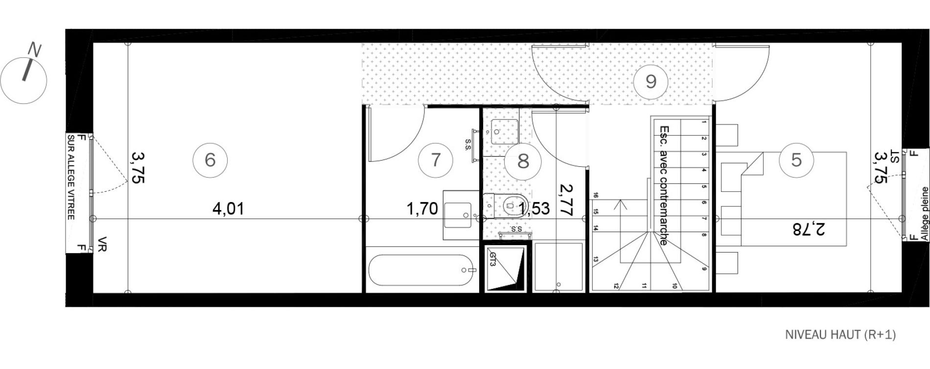 Duplex T4 de 80,70 m2 &agrave; Coupvray Les trois ormes