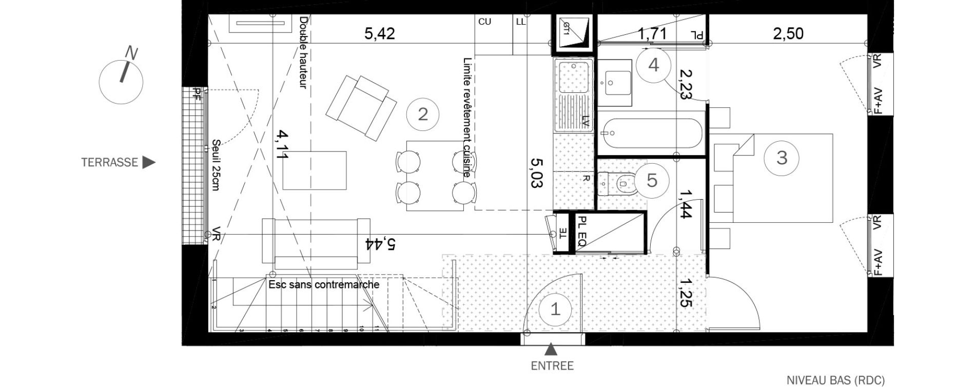 Duplex T4 de 89,70 m2 &agrave; Coupvray Les trois ormes