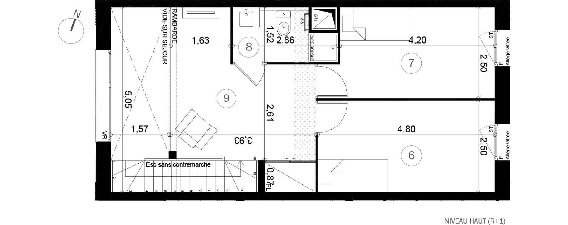 Duplex T4 de 89,70 m2 &agrave; Coupvray Les trois ormes