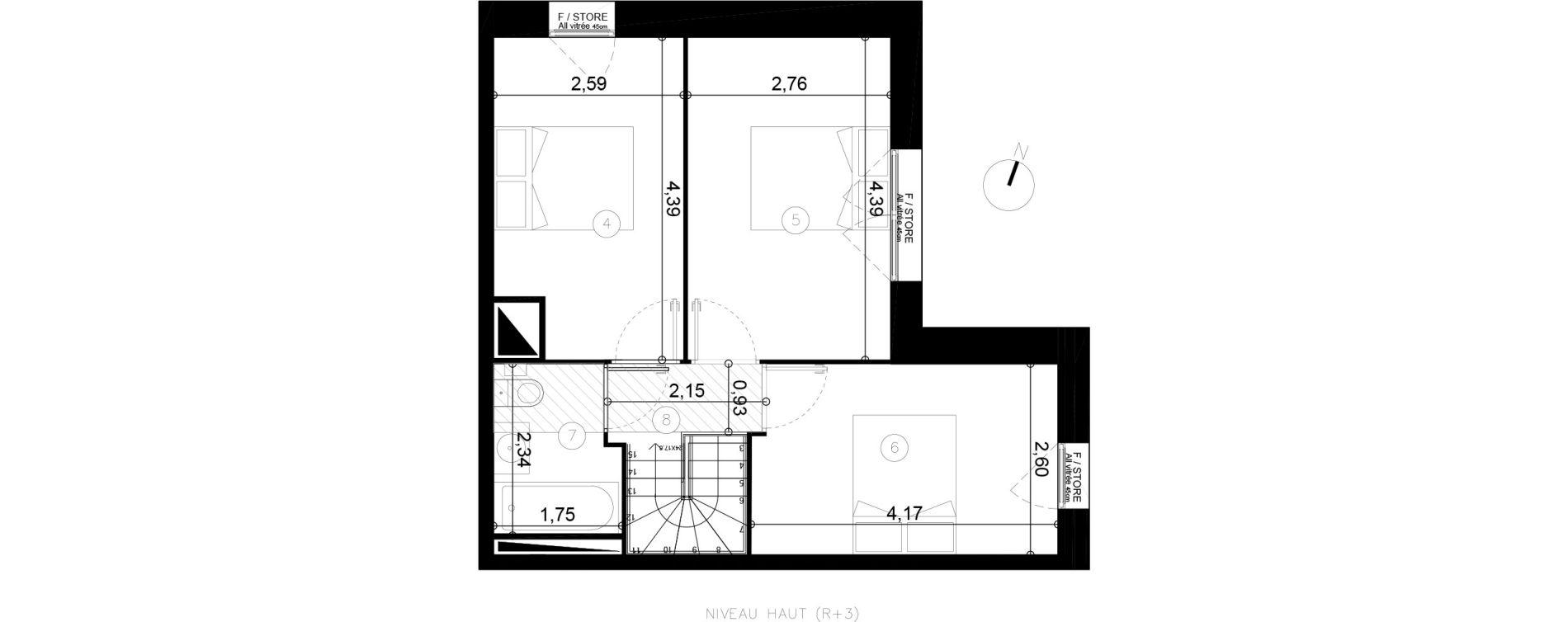 Duplex T4 de 79,60 m2 &agrave; Coupvray Les trois ormes