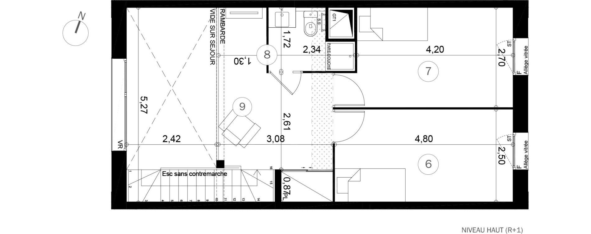 Duplex T4 de 89,70 m2 &agrave; Coupvray Les trois ormes
