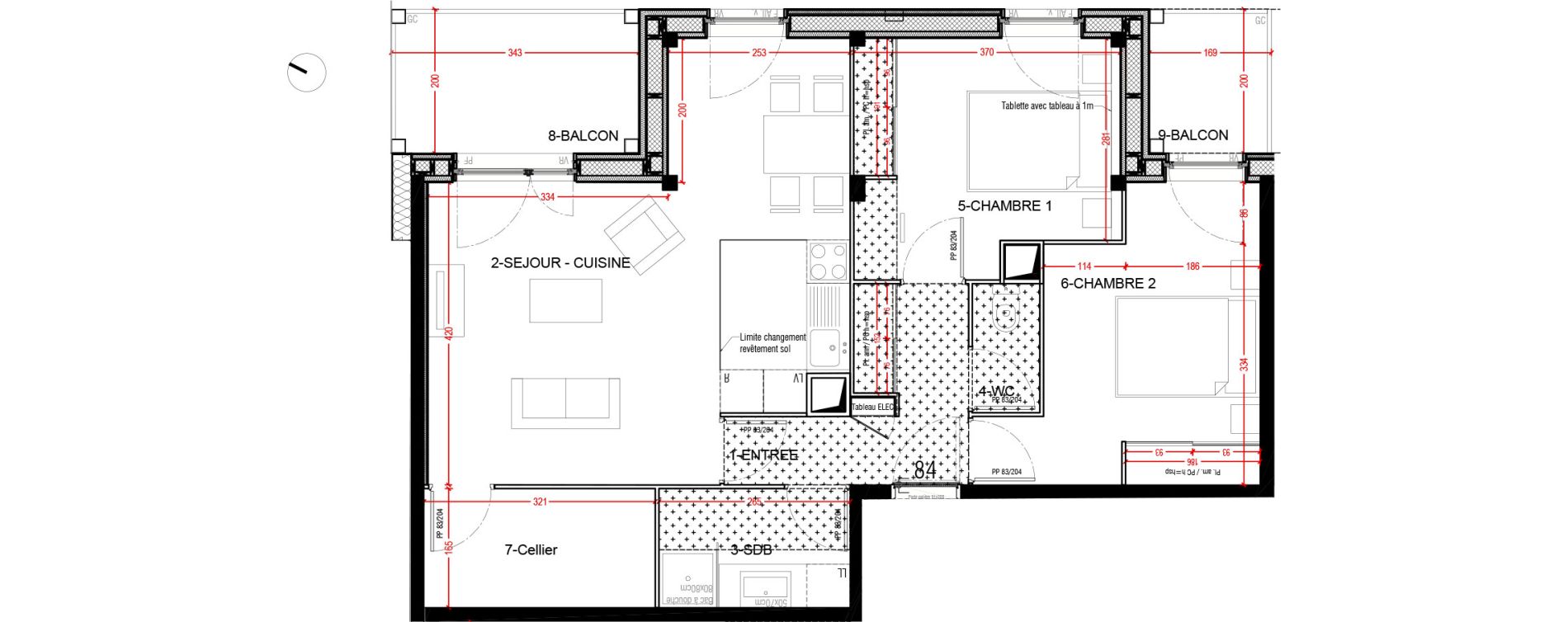 Appartement T3 de 69,10 m2 &agrave; Coupvray Les trois ormes