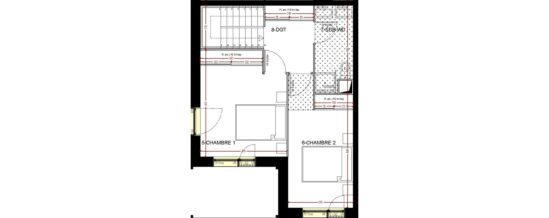Duplex T3 de 73,00 m2 &agrave; Coupvray Les trois ormes