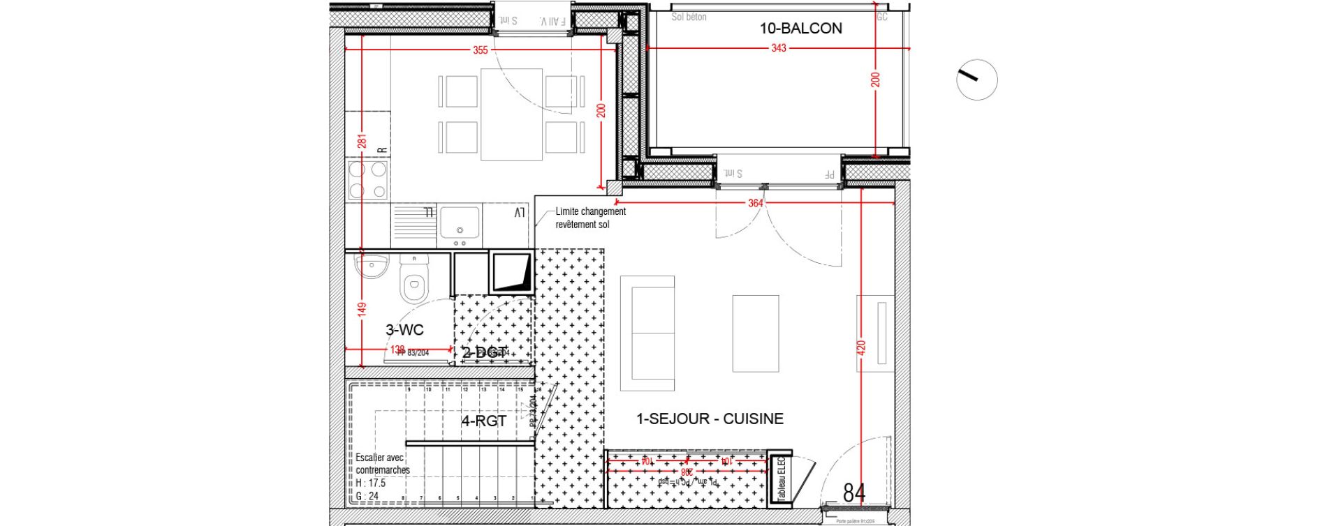 Duplex T4 de 75,80 m2 &agrave; Coupvray Les trois ormes