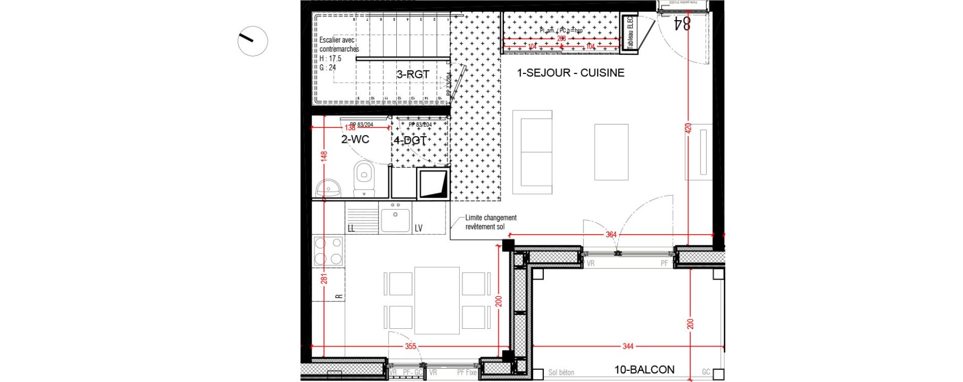 Duplex T4 de 72,70 m2 &agrave; Coupvray Les trois ormes