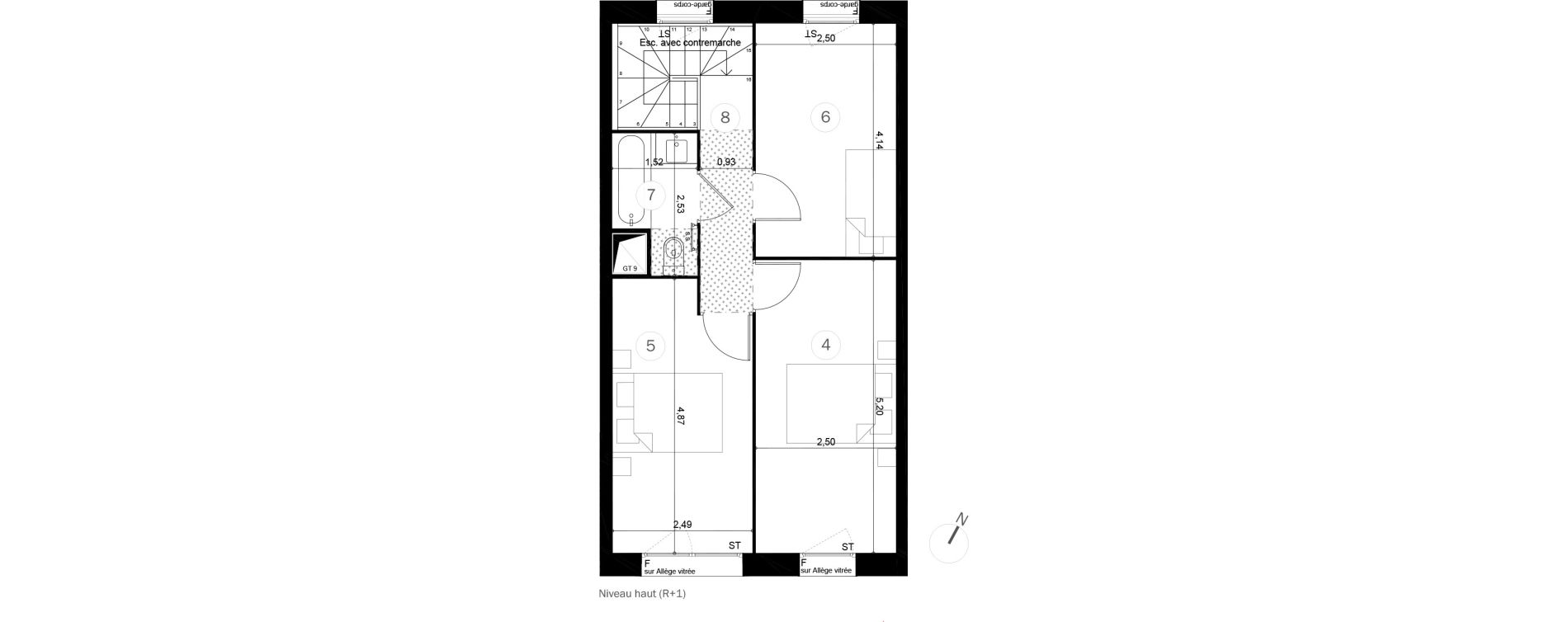Duplex T4 de 85,20 m2 &agrave; Coupvray Les trois ormes