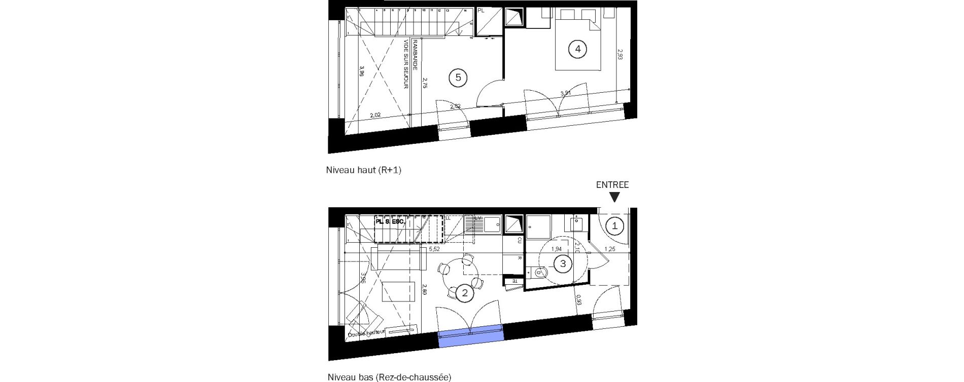 Duplex T2 de 47,10 m2 &agrave; Coupvray Les trois ormes