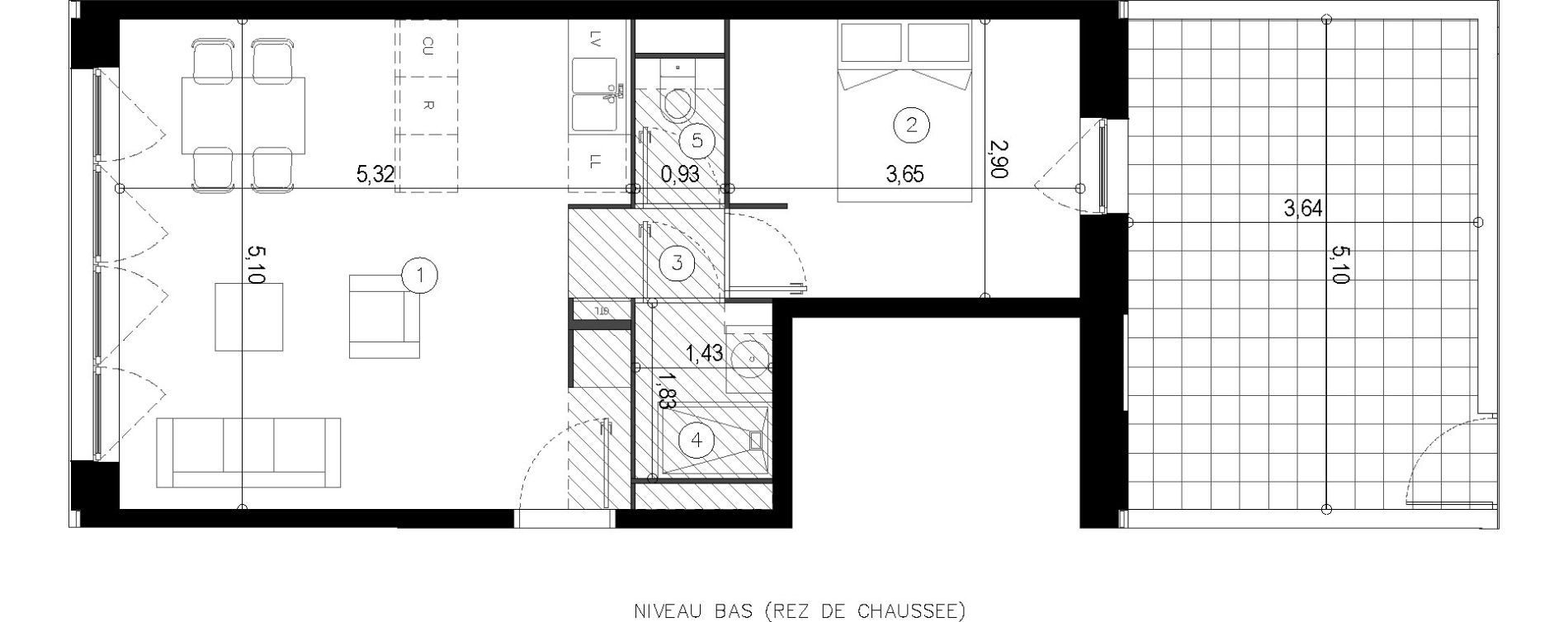 Appartement T2 de 42,40 m2 &agrave; Coupvray Les trois ormes