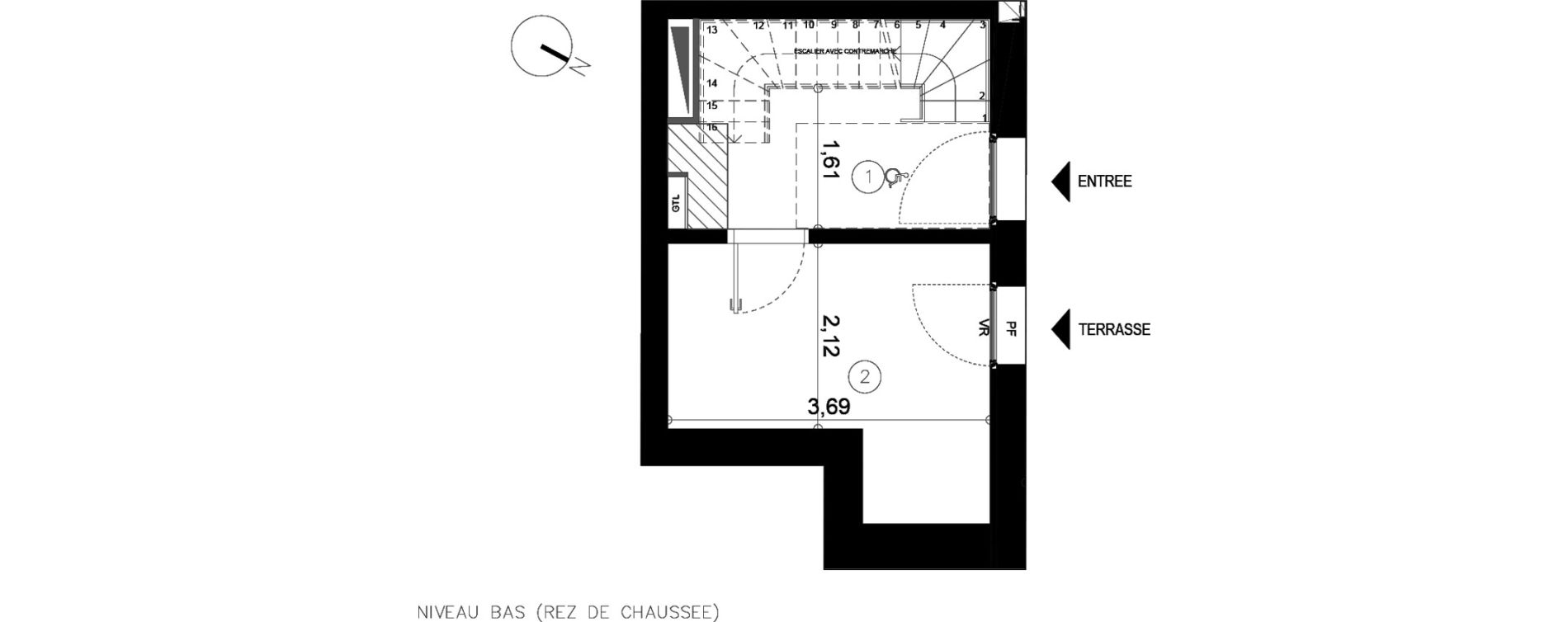 Duplex T3 de 65,50 m2 &agrave; Coupvray Les trois ormes