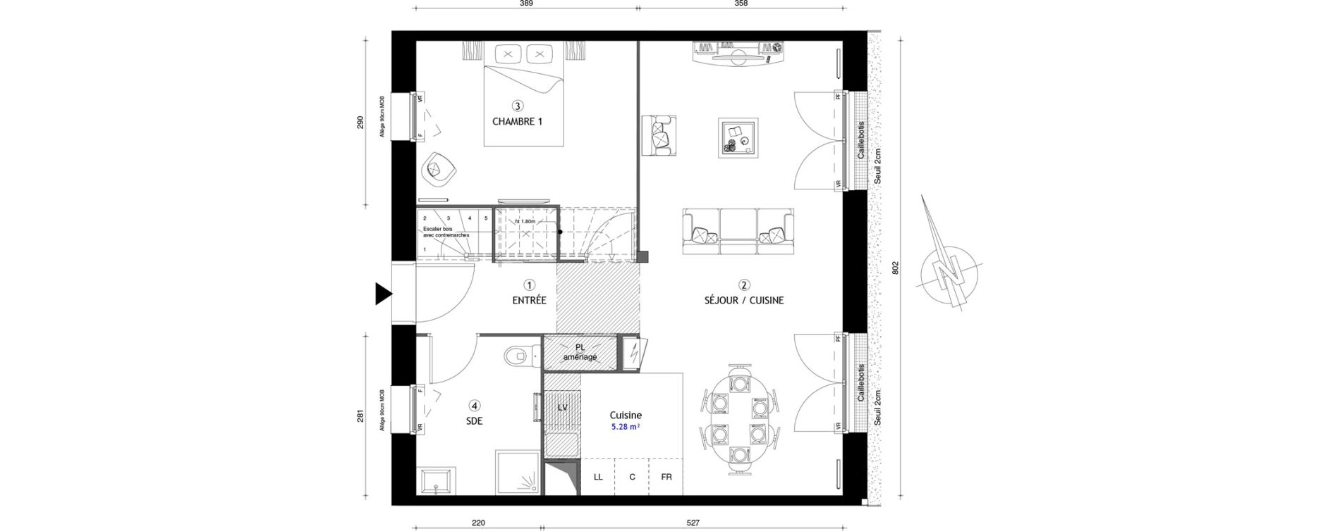 Plan Maison T5 De 111 60 M² Neuf
