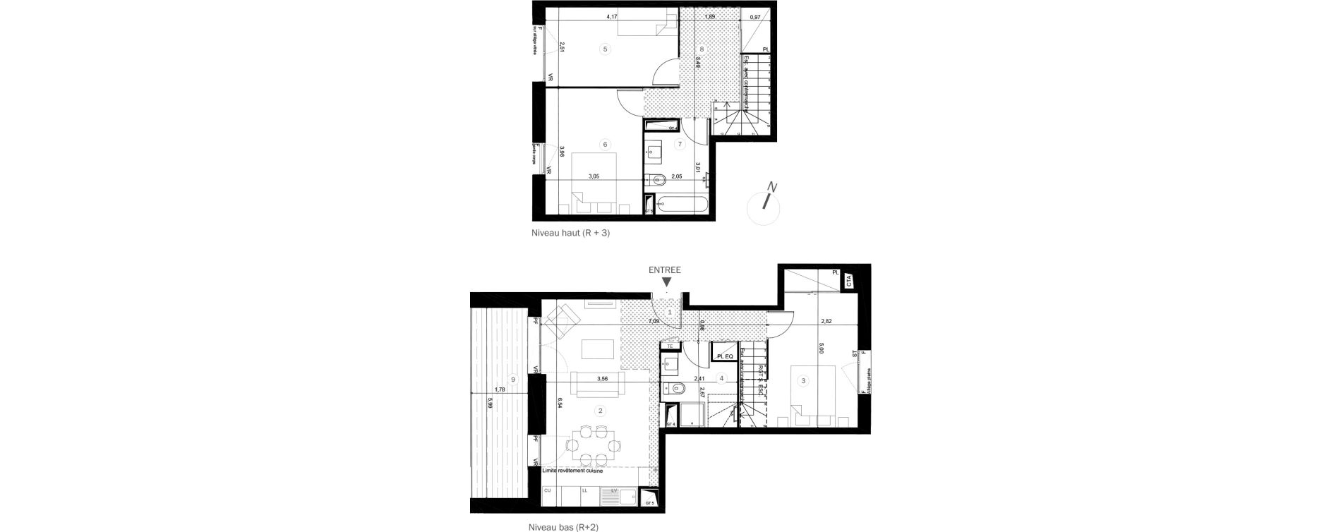 Appartement T4 de 83,00 m2 &agrave; Coupvray Les trois ormes