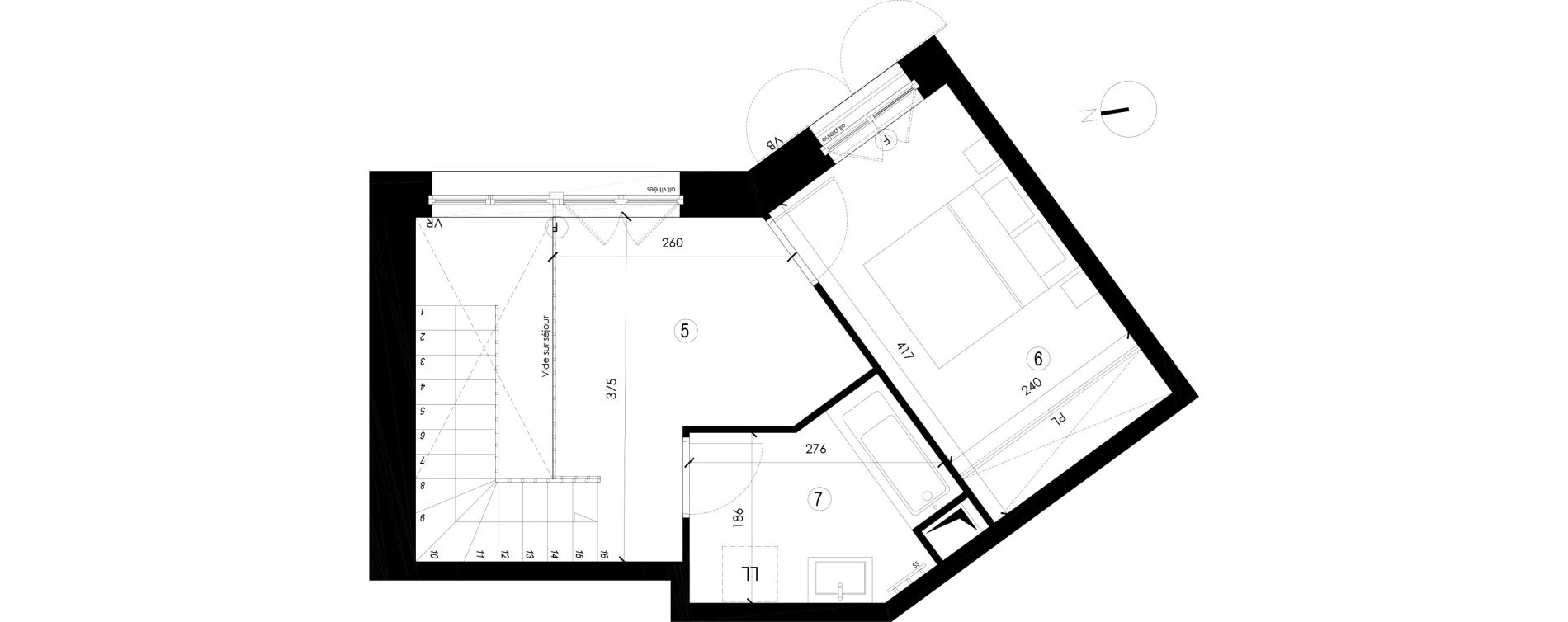 Duplex T2 de 50,70 m2 &agrave; Coupvray Les trois ormes