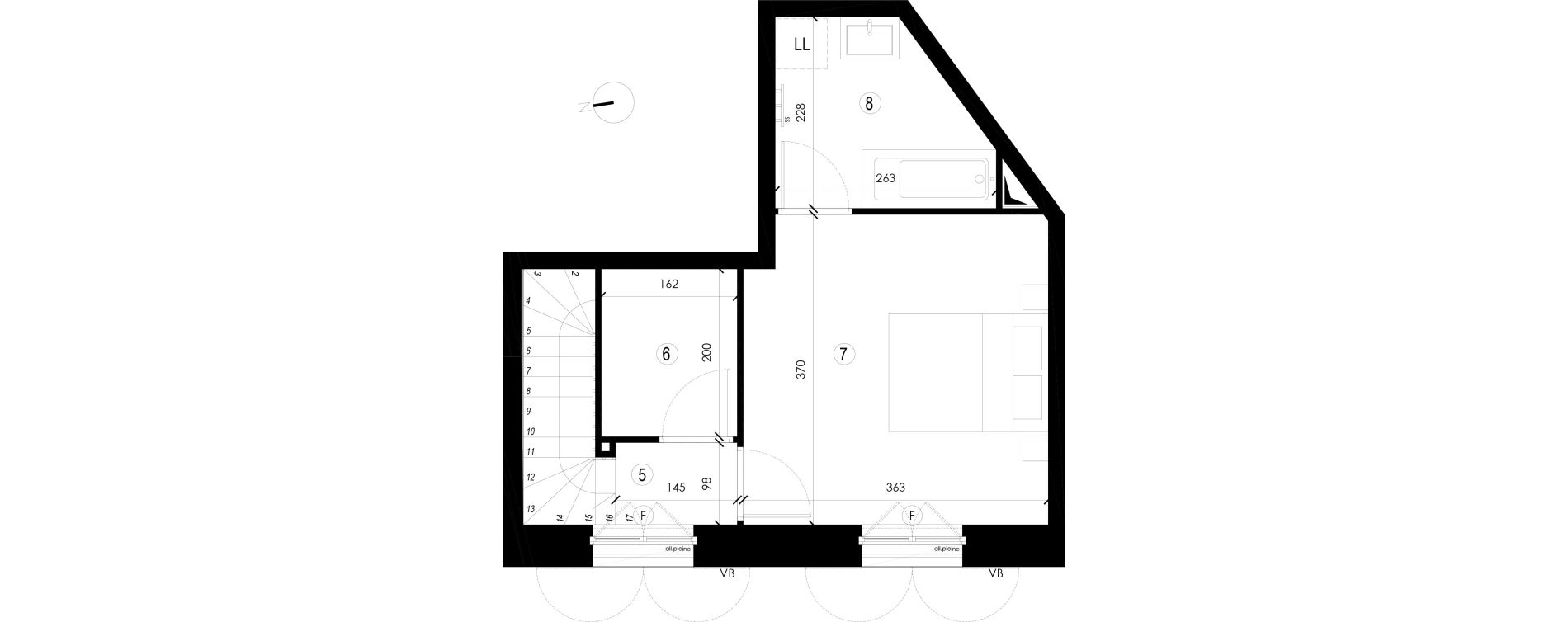 Duplex T2 de 46,60 m2 &agrave; Coupvray Les trois ormes