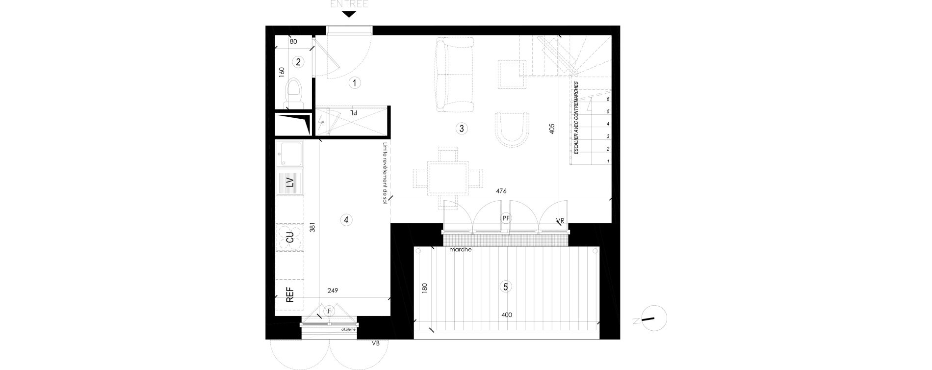 Duplex T3 de 69,40 m2 &agrave; Coupvray Les trois ormes