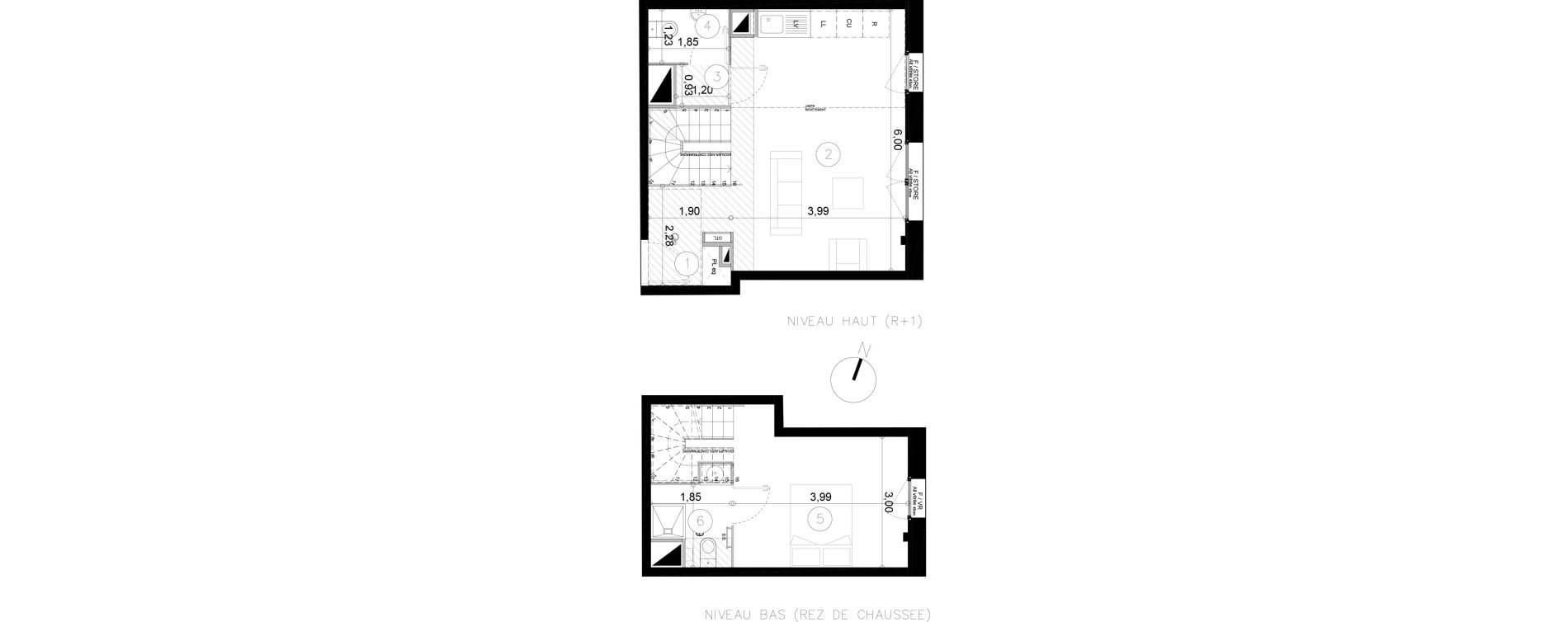 Appartement T2 de 47,30 m2 &agrave; Coupvray Les trois ormes