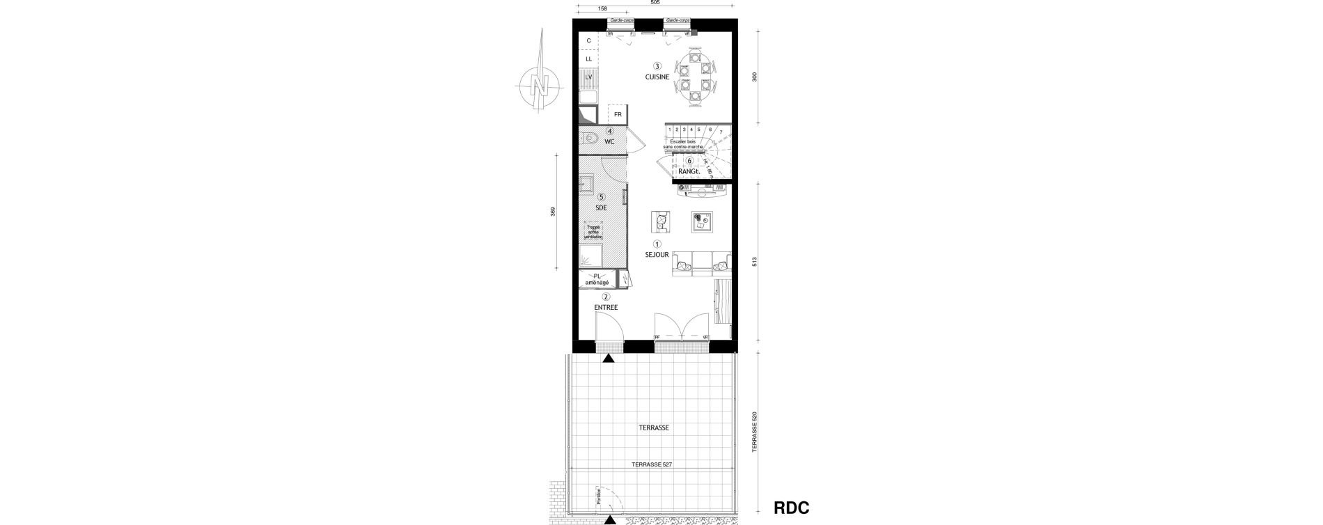 Duplex T4 de 93,00 m2 &agrave; Coupvray Les trois ormes