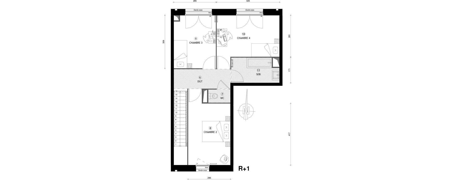 Duplex T5 de 99,30 m2 &agrave; Coupvray Les trois ormes
