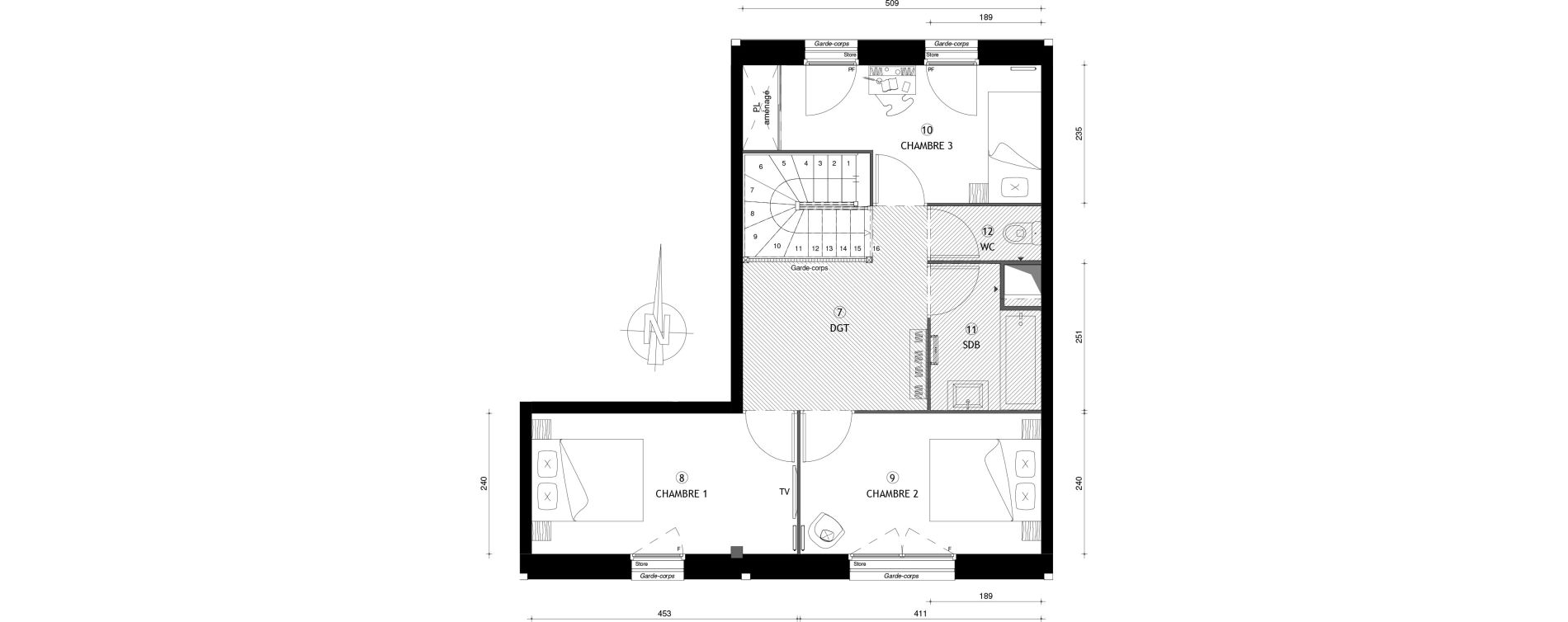 Appartement T4 de 83,70 m2 &agrave; Coupvray Les trois ormes