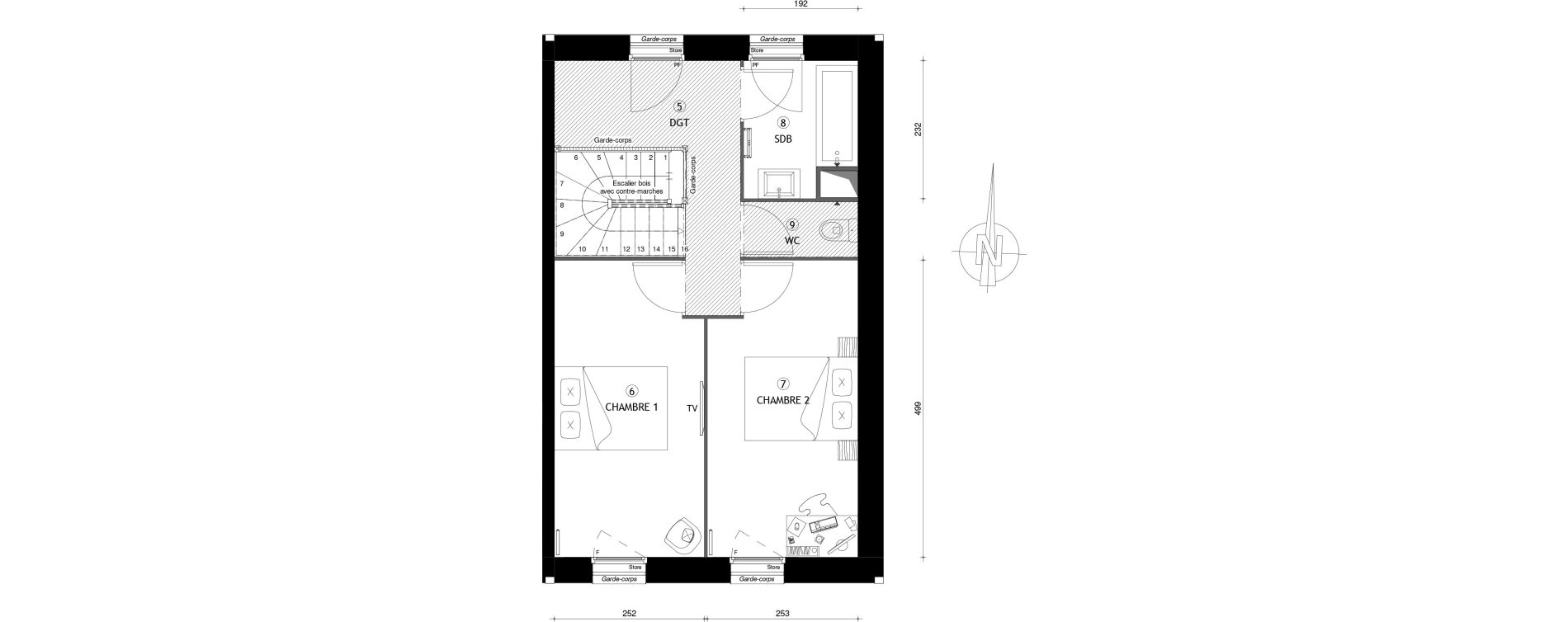 Duplex T3 de 68,10 m2 &agrave; Coupvray Les trois ormes
