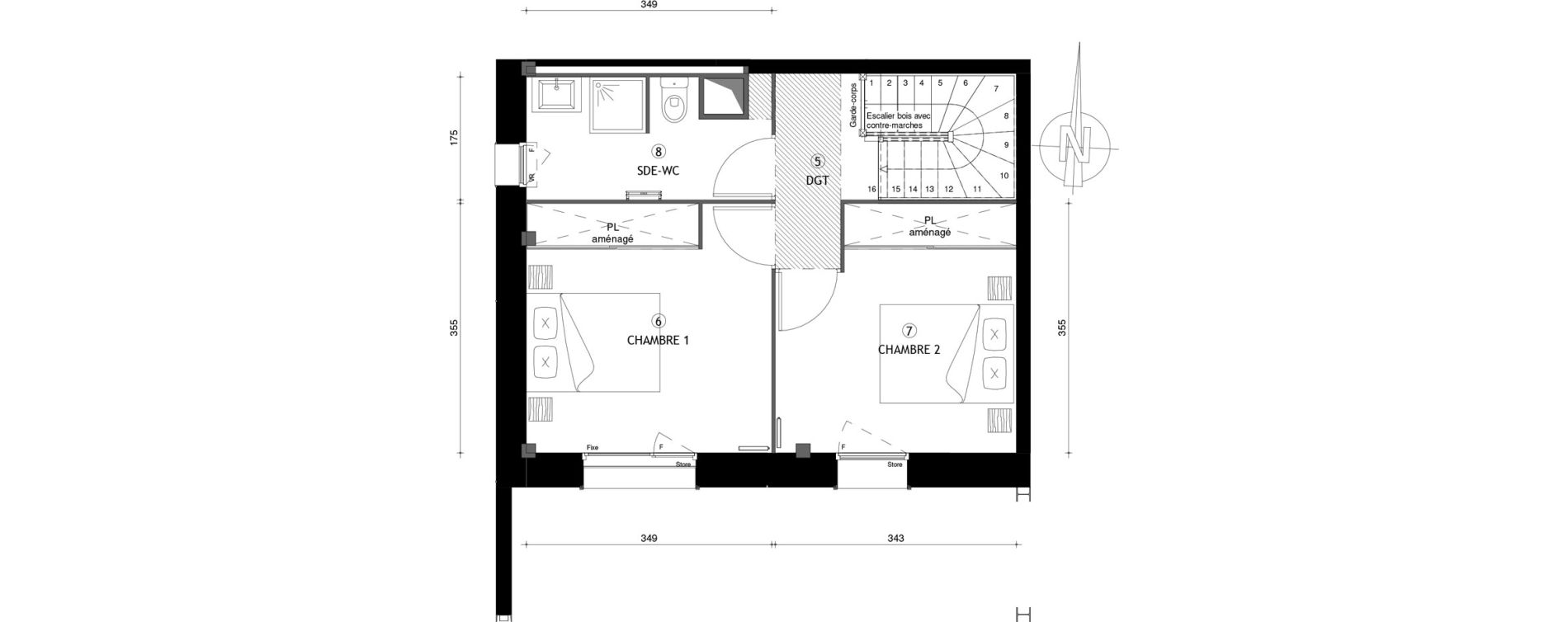 Duplex T3 de 67,10 m2 &agrave; Coupvray Les trois ormes