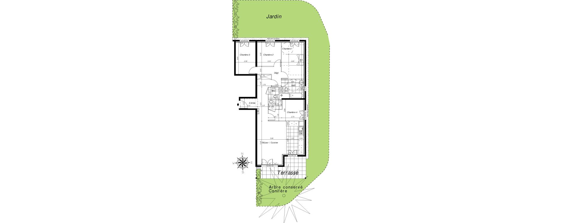 Appartement T5 de 95,82 m2 &agrave; Dammarie-Les-Lys La croix saint-jacques