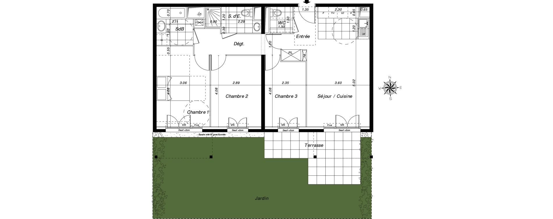 Appartement T4 de 79,09 m2 &agrave; Dammarie-Les-Lys La croix saint-jacques