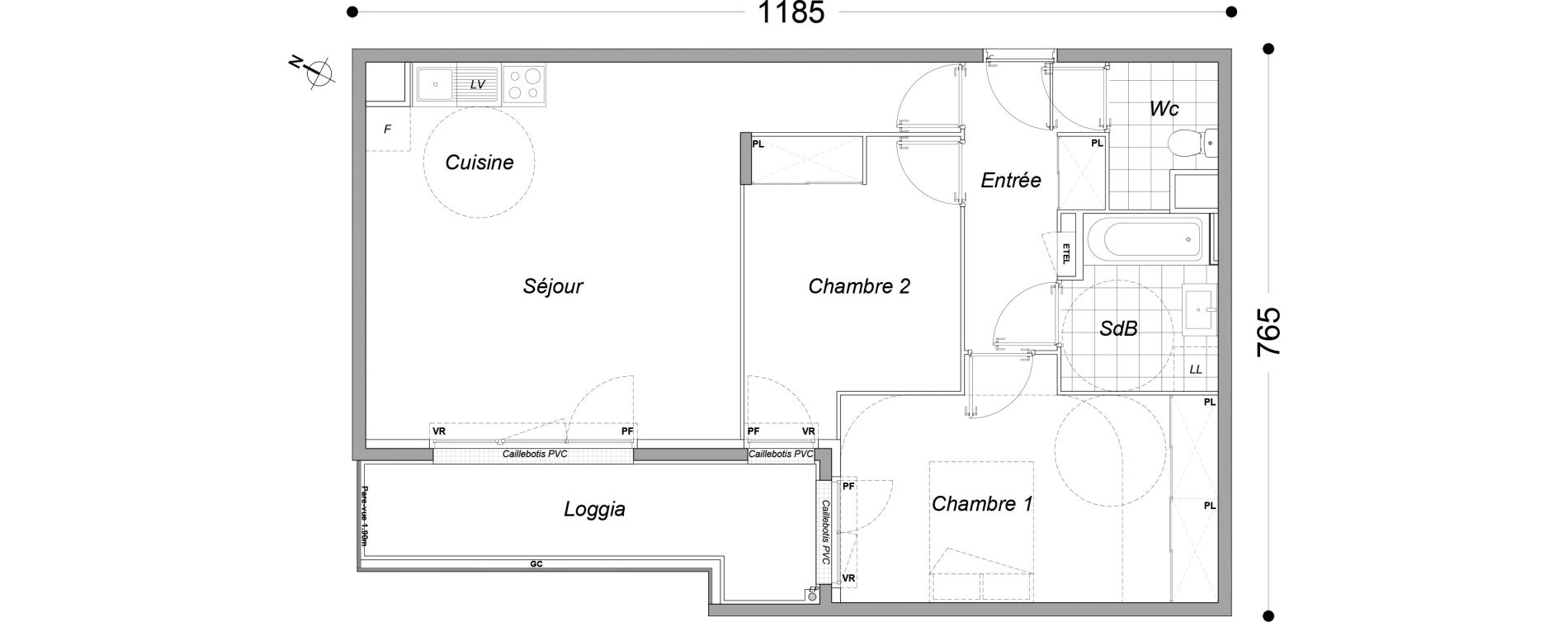 Appartement T3 de 67,30 m2 &agrave; Dammarie-Les-Lys Petit dammarie - croix saint-jacques