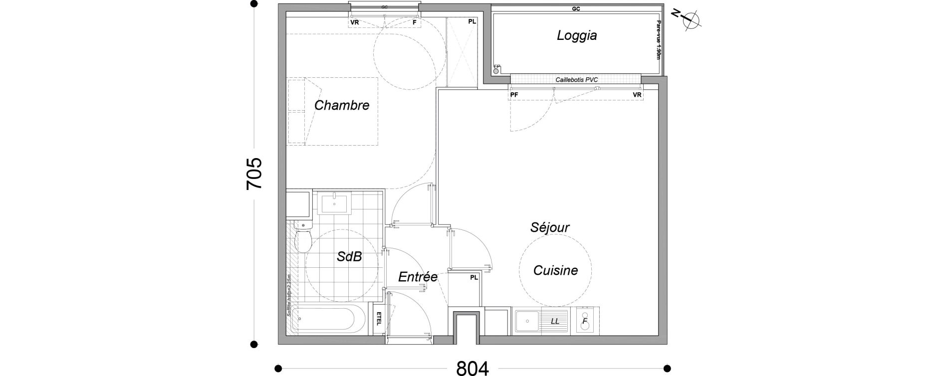 Appartement T2 de 43,15 m2 &agrave; Dammarie-Les-Lys Petit dammarie - croix saint-jacques