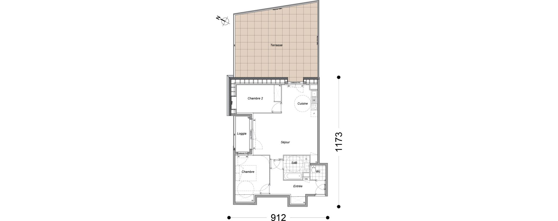 Appartement T3 de 69,45 m2 &agrave; Dammarie-Les-Lys Petit dammarie - croix saint-jacques