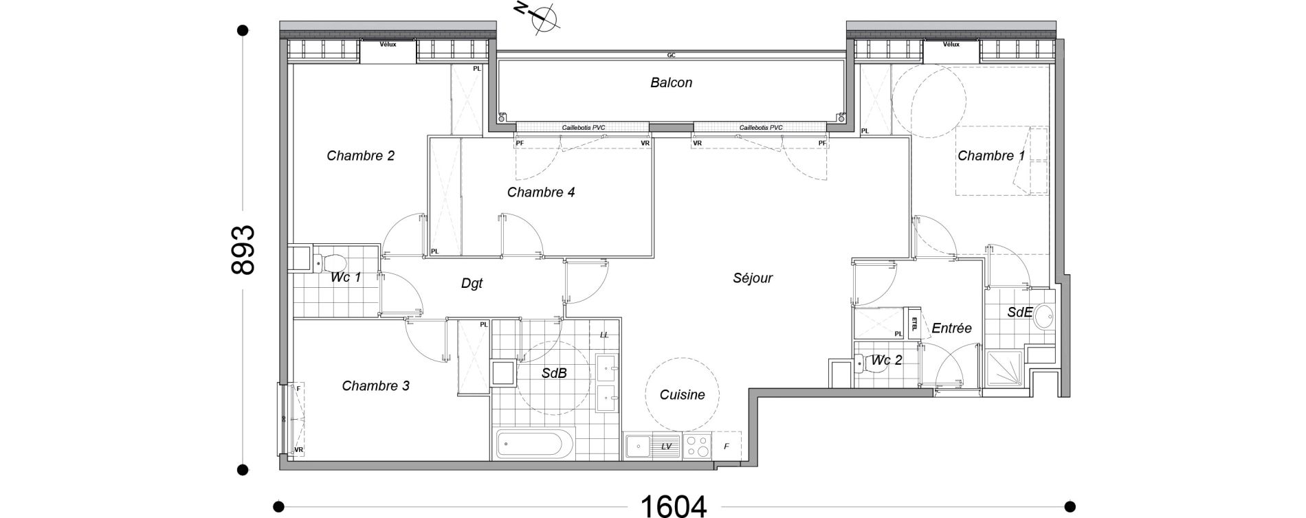 Appartement T5 de 99,65 m2 &agrave; Dammarie-Les-Lys Petit dammarie - croix saint-jacques