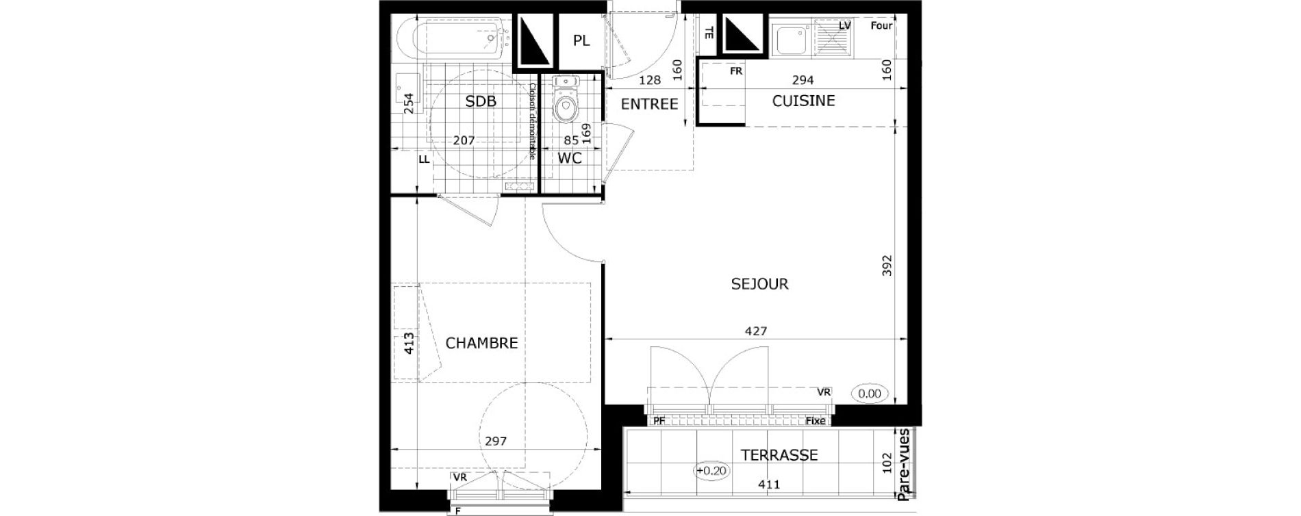 Appartement T2 de 42,00 m2 &agrave; Dammarie-Les-Lys Le petit dammarie