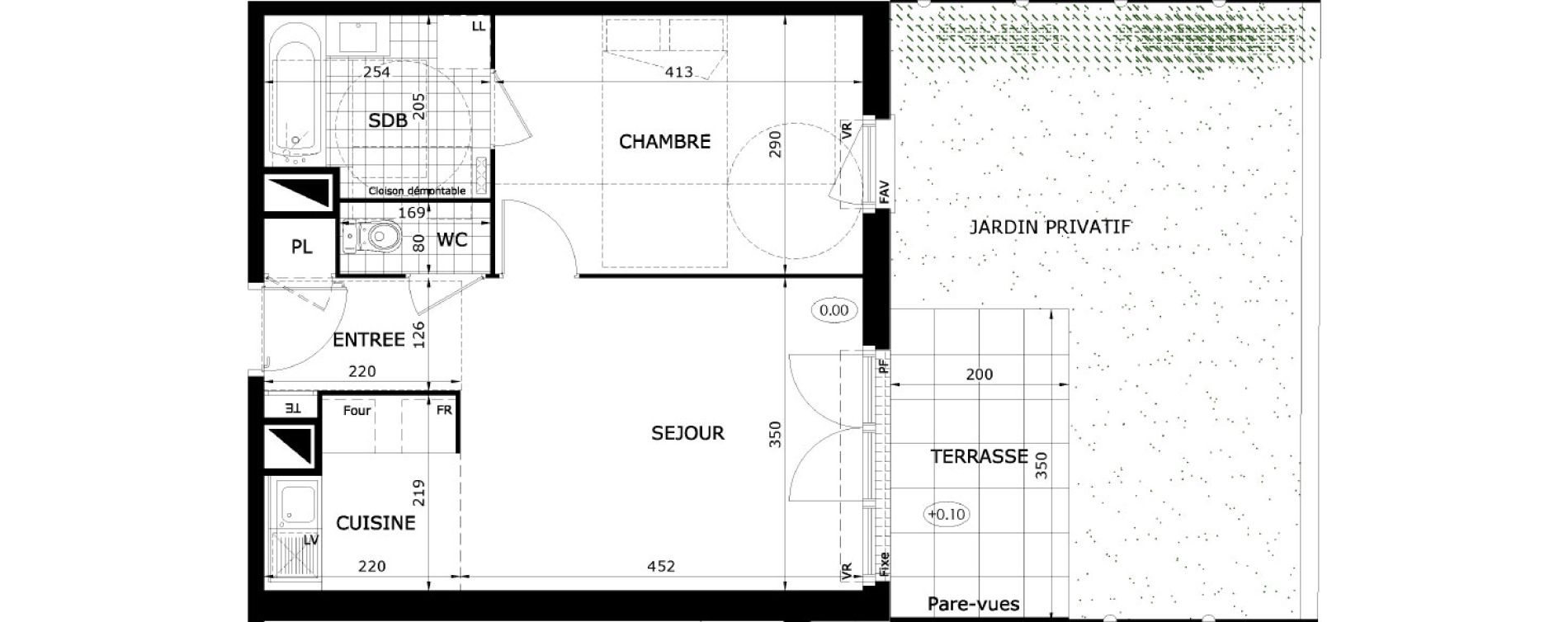 Appartement T2 de 41,55 m2 &agrave; Dammarie-Les-Lys Le petit dammarie