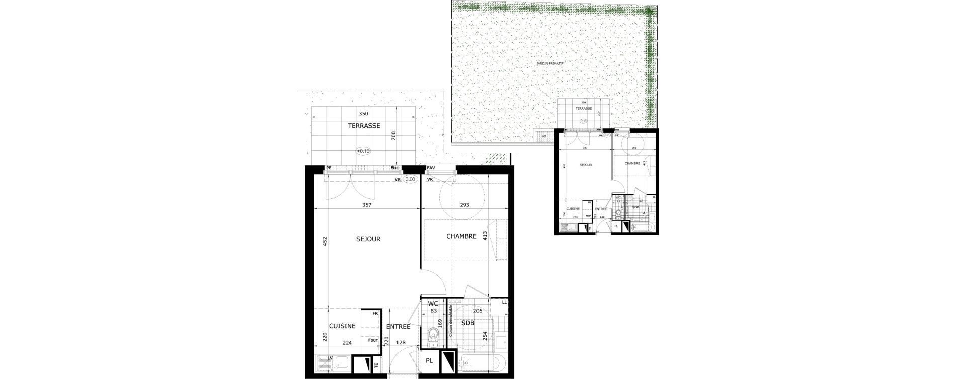 Appartement T2 de 42,15 m2 &agrave; Dammarie-Les-Lys Le petit dammarie