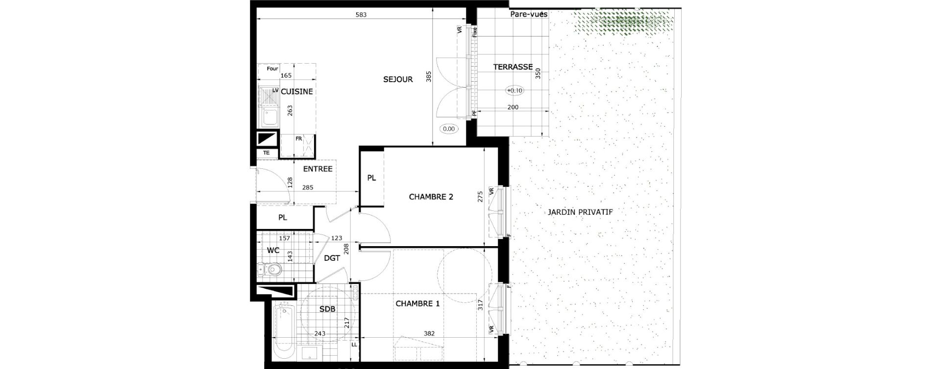 Appartement T3 de 59,85 m2 &agrave; Dammarie-Les-Lys Le petit dammarie