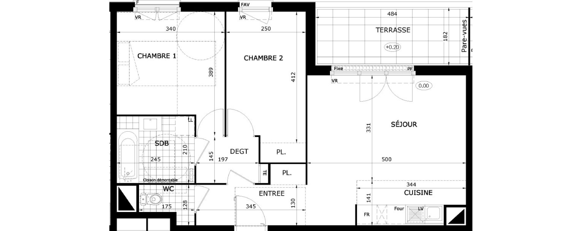 Appartement T3 de 60,50 m2 &agrave; Dammarie-Les-Lys Le petit dammarie