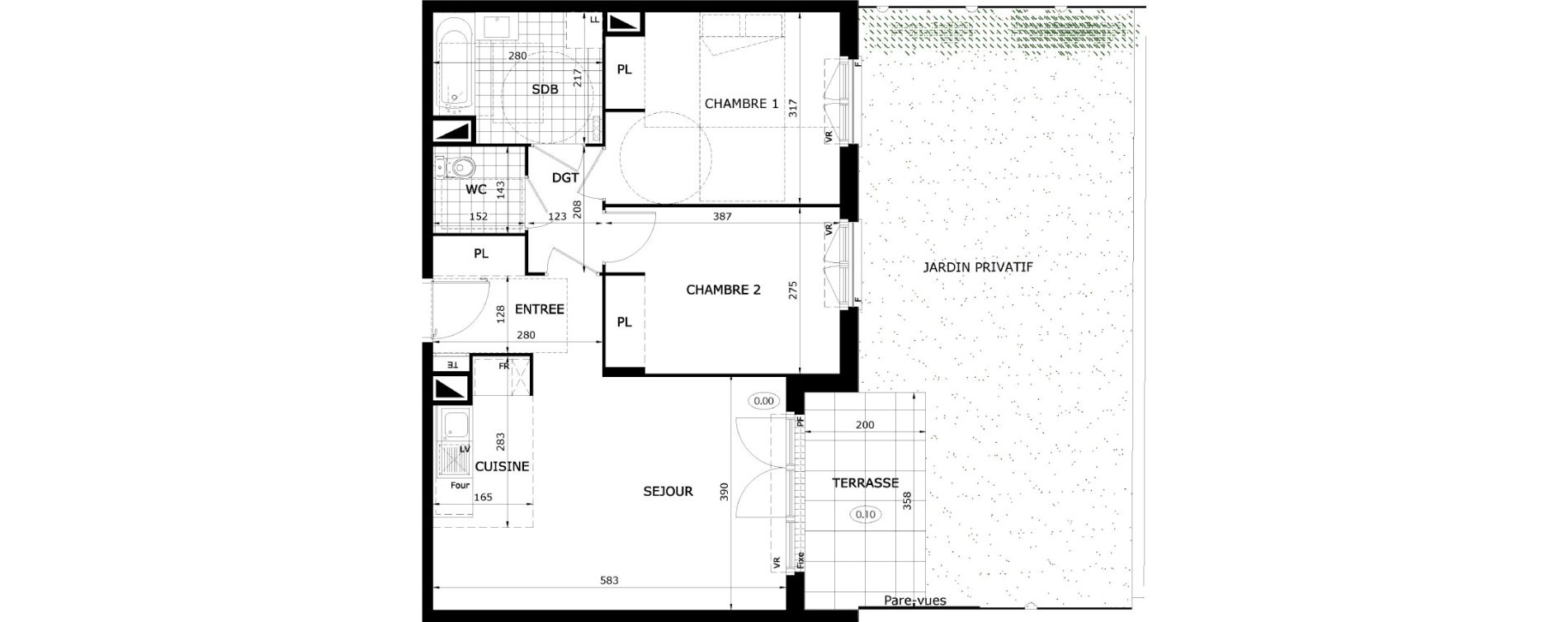 Appartement T3 de 60,45 m2 &agrave; Dammarie-Les-Lys Le petit dammarie