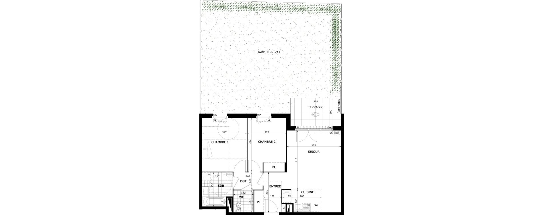 Appartement T3 de 59,85 m2 &agrave; Dammarie-Les-Lys Le petit dammarie