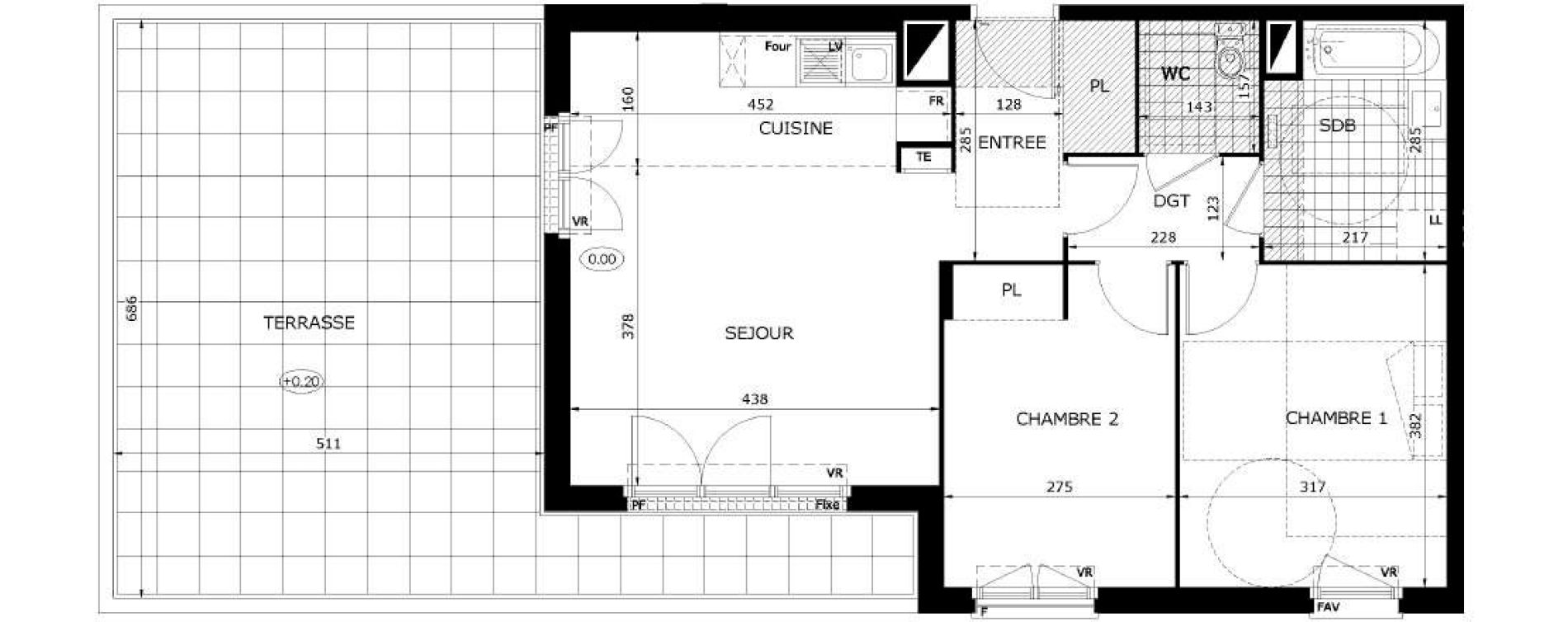 Appartement T3 de 61,70 m2 &agrave; Dammarie-Les-Lys Le petit dammarie