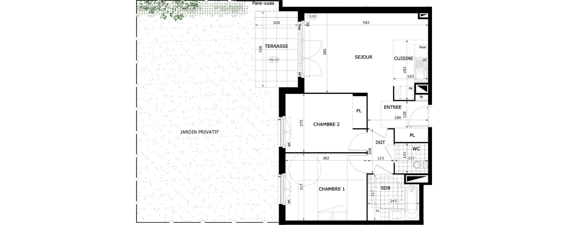 Appartement T3 de 59,10 m2 &agrave; Dammarie-Les-Lys Le petit dammarie